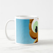 Newsprint Cartoon Owl Koffiemok (Links)