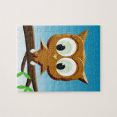 Newsprint Cartoon Owl Legpuzzel (Horizontaal)