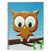 Newsprint Cartoon Owl Notitieboek (Voorkant)