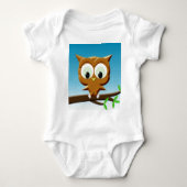 Newsprint Cartoon Owl Romper (Voorkant)