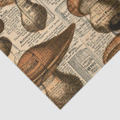  Newsprint en paddenstoel Tissuepapier (Detail)