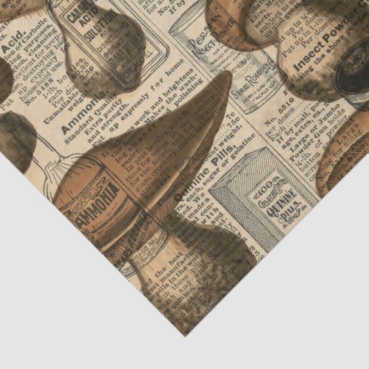  Newsprint en paddenstoel Tissuepapier (Detail)