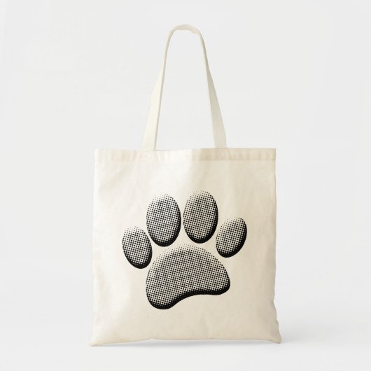 Newsprint Halftones Cartoon Dog schilderafdrukken Tote Bag (Voorkant)