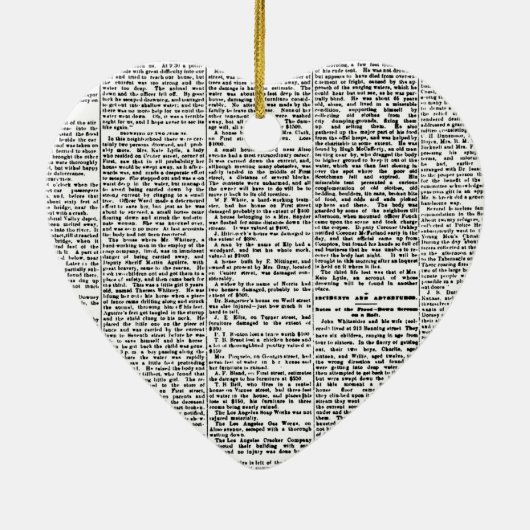 Newsprint Keramisch Ornament (Achterkant)
