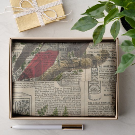  Newsprint Parrot Tissuepapier (Geschenk)