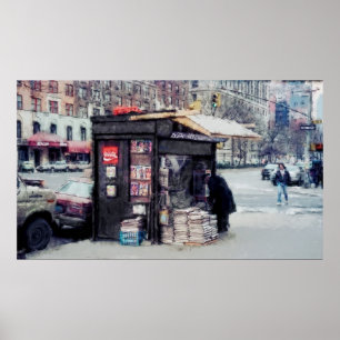 NEWSSTAND aan BROADWAY en 75th Street - NEW YORK Poster