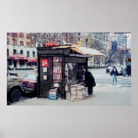NEWSSTAND aan BROADWAY en 75th Street - NEW YORK Poster (Voorkant)