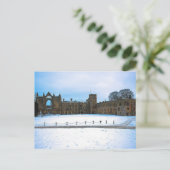 Newstead Abbey in wintersneeuw Briefkaart (Staand voorkant)