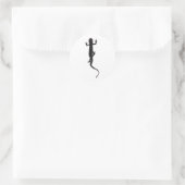 Newt amfibie creatuur silhouet ronde sticker (Tas)