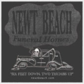 "Newt Beach Funeral Homes" Sticker (Voorkant)