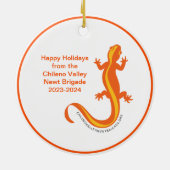 Newt Brigade Holiday Ornament - Newton (Achterkant)