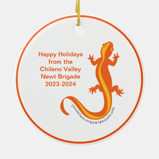 Newt Brigade Holiday Ornament - Newton (Achterkant)
