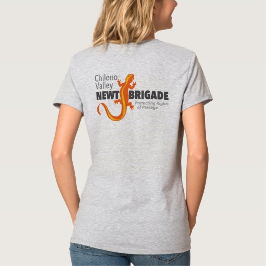 Newt Brigade T-shirt met V-hals voor dames (Achterkant)