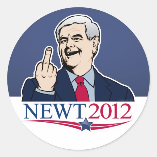 Newt Gingrich 2012 Gag Sticker Set (Voorkant)