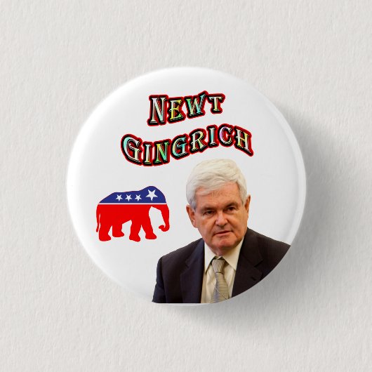 Newt Gingrich 2012 Ronde Button 3,2 Cm (Voorkant)