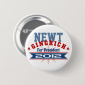 NEWT Gingrich 2012 Ronde Button 5,7 Cm (Voorkant /achterkant)