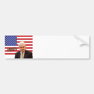 Newt Gingrich & Amerikaanse vlag - Schrijf je eige Bumpersticker
