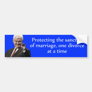 Newt Gingrich: Bescherming van het huwelijk Bumpersticker
