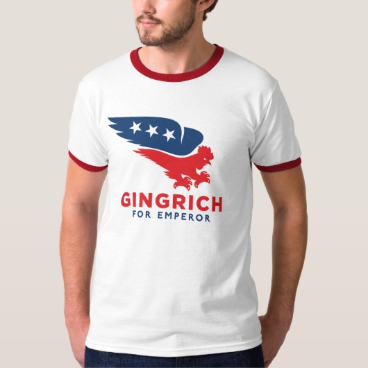 Newt Gingrich Chickenhawk Shirt (Voorkant)