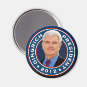 Newt Gingrich Conservatief voor President Magneet (Voorkant / Achterkant)