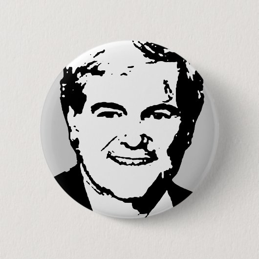 Newt Gingrich Gear Ronde Button 5,7 Cm (Voorkant)