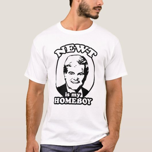 NEWT GINGRICH IS MIJN HOMEBOE T-SHIRT (Voorkant)