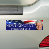 Newt Gingrich President 2012 Bumpersticker (Op auto)
