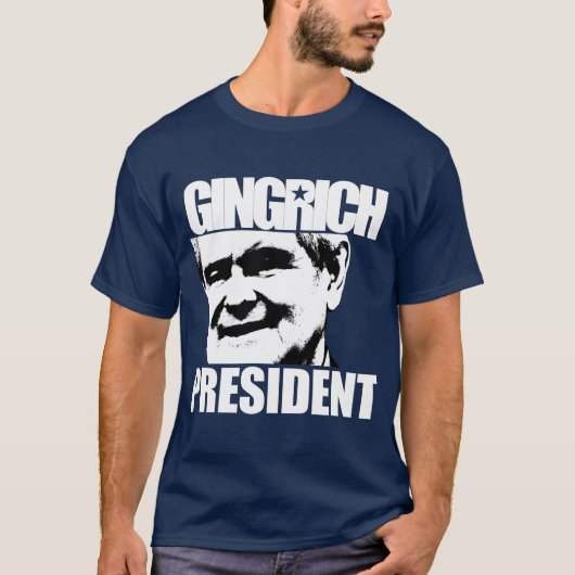 Newt Gingrich President 2012 T-shirt (Voorkant)