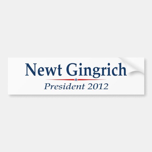 Newt Gingrich President 2012 (v103) Bumpersticker (Voorkant)