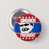 Newt Gingrich - President Ronde Button 5,7 Cm (Voorkant /achterkant)