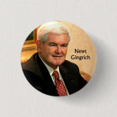 Newt Gingrich Ronde Button 3,2 Cm (Voorkant)