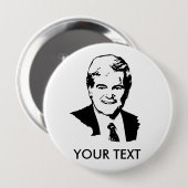 Newt Gingrich Ronde Button 4,0 Cm (Voorkant /achterkant)