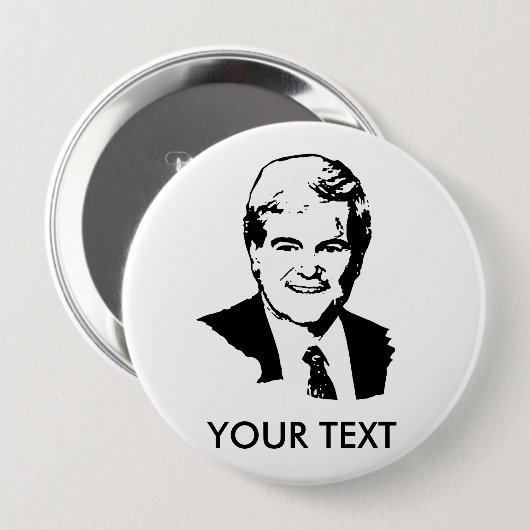 Newt Gingrich Ronde Button 4,0 Cm (Voorkant /achterkant)
