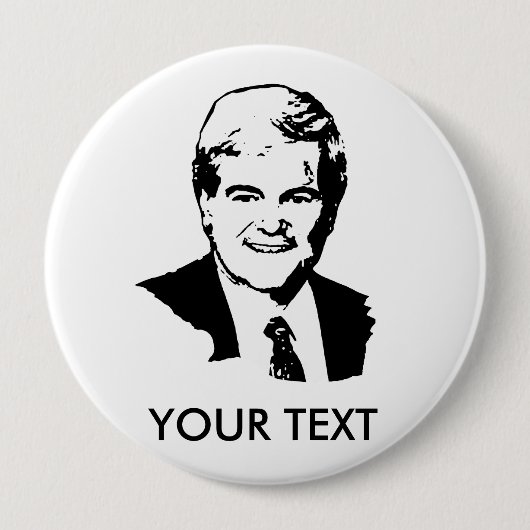Newt Gingrich Ronde Button 4,0 Cm (Voorkant)