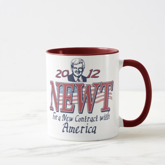 Newt Gingrich voor President 2012 Gear Mok (Rechts)