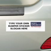 Newt Gingrich voor President (2) Bumpersticker (Op auto)