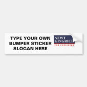 Newt Gingrich voor President (2) Bumpersticker (Voorkant)