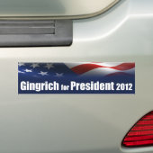 Newt Gingrich voor President Bumpersticker (Op auto)