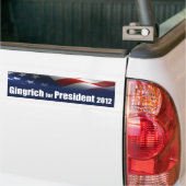 Newt Gingrich voor President Bumpersticker (Op Truck)