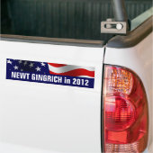 Newt Gingrich voor President in 2012 Bumpersticker (Op Truck)