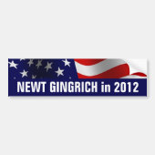 Newt Gingrich voor President in 2012 Bumpersticker (Voorkant)