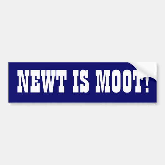 "Newt is Moot" Bumpersticker (Voorkant)