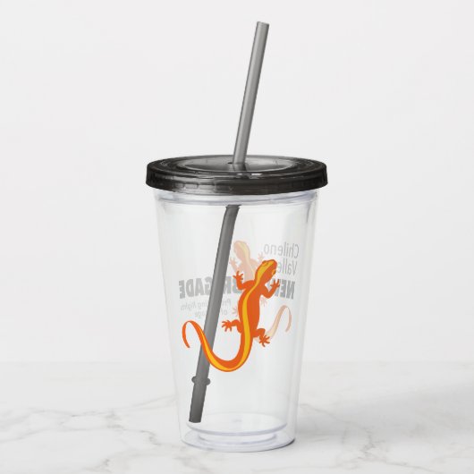 Newt Logo Acryl Tumbler Acryl Drinkbeker (Achterkant)