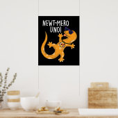 Newt-mero Uno Funny Newt Pun Dark BG Poster (Keuken)