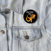 Newt-mero Uno Funny Newt Pun Dark BG Ronde Button 5,7 Cm (In situ)