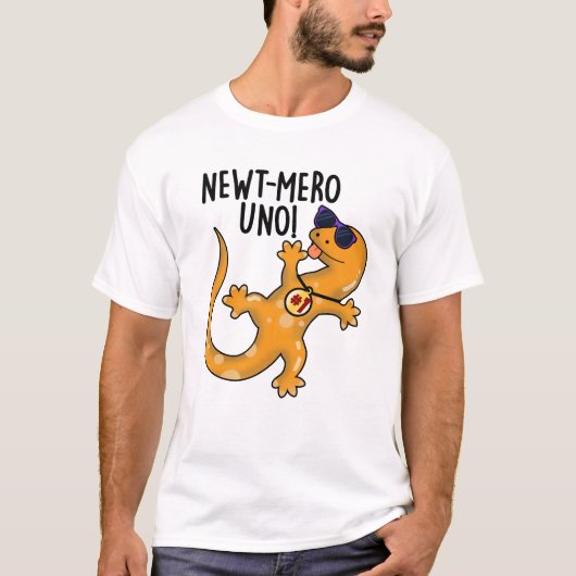 Newt-mero Uno Funny Newt Pun T-shirt (Voorkant)