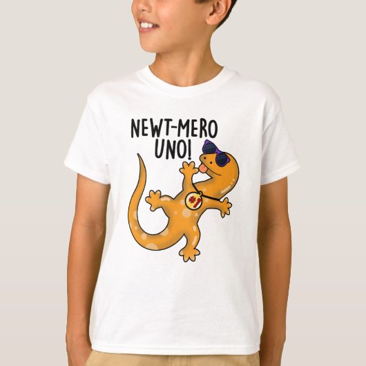 Newt-mero Uno Funny Newt Pun T-shirt (Voorkant)