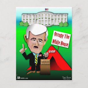 Newt Occupy White House Briefkaart