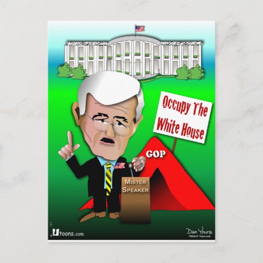 Newt Occupy White House Briefkaart (Voorkant)