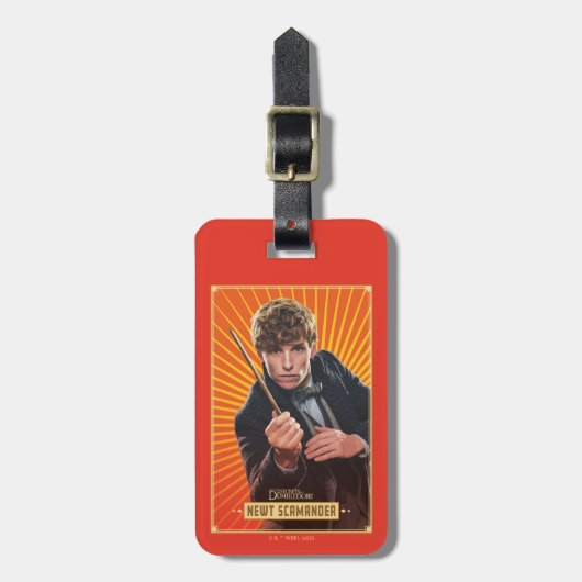 Newt Scamander Character Graphic Bagagelabel (Voorkant verticaal)